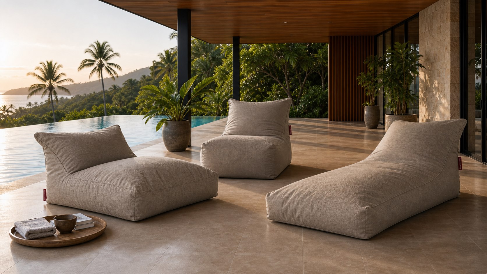 Puffs Brasilazy em diferentes ambientes